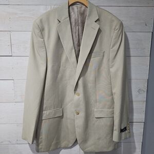 NWT 42 Long Chaps men's 2-button sport coat blazer jacket Tan